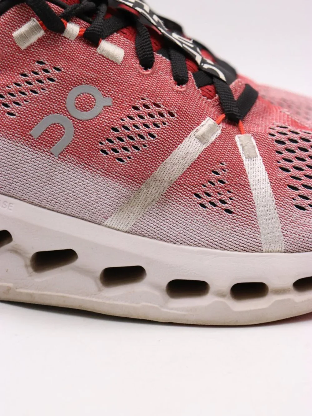 On Cloudsurfer Women's Size 9 Pink White Black Athletic Running Shoes Sneakers